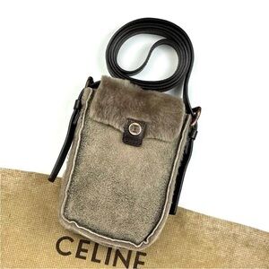 Celine Gray and Brown Leather Accent